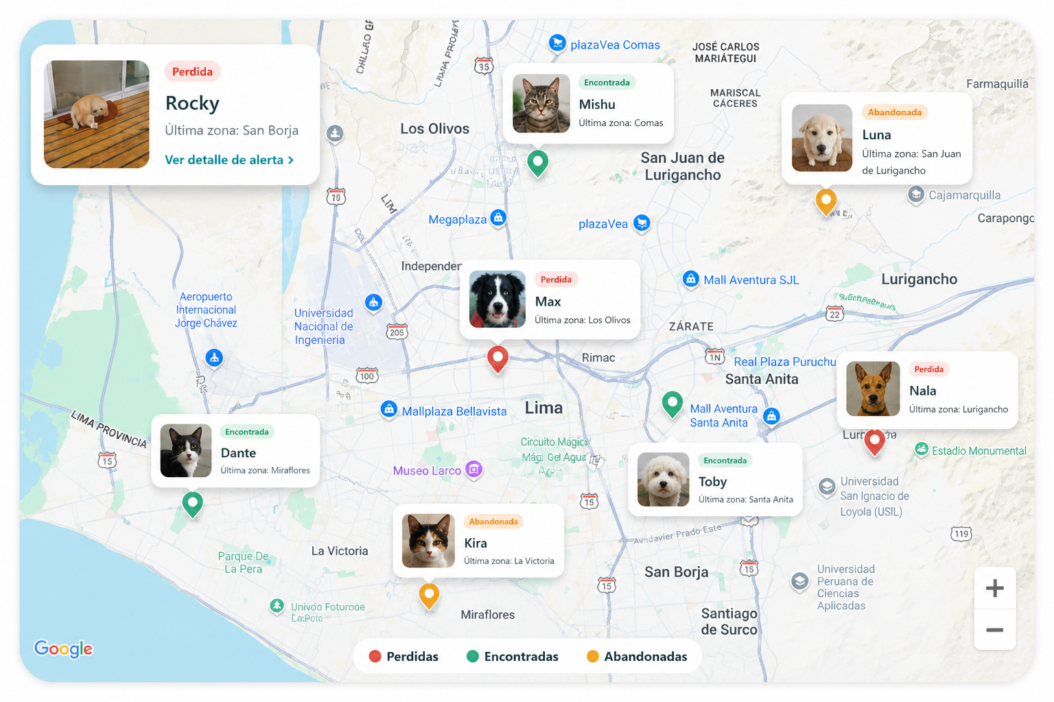 Persona creando una alerta desde su celular